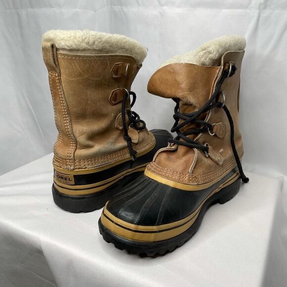 Sorel Caribou Leather Kaufman Rubber Snow Boot - Men’s 9 - Picture 8 of 11